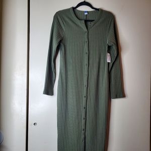 Long sleeve long sweater dress